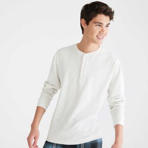 Suéter Solid Henley Thermal