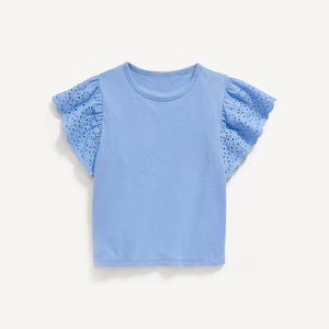 Blusa de Manga Corta con Volantes