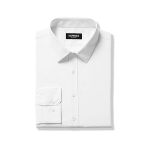 Camisa LS Xslim Solid Performance Point Collar - True White